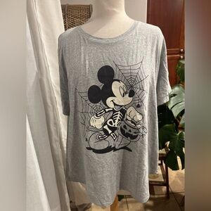 Disney Gray Mickey Mouse Halloween Shirt